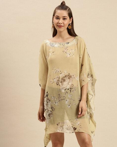 floral midi kaftan dress