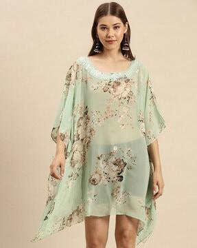 floral midi kaftan dress