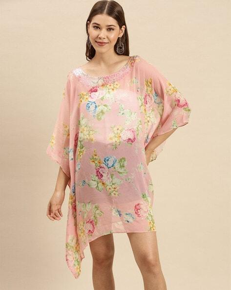 floral midi kaftan dress