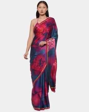 floral painterly saree