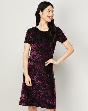 floral pattern a-line dress