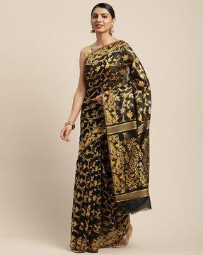 floral pattern banarasi saree