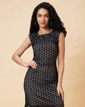 floral pattern bodycon dress