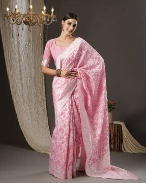 floral pattern cotton saree