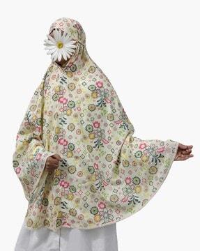 floral pattern hijab scarf