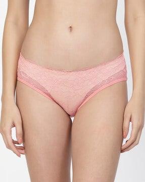 floral pattern lace brief