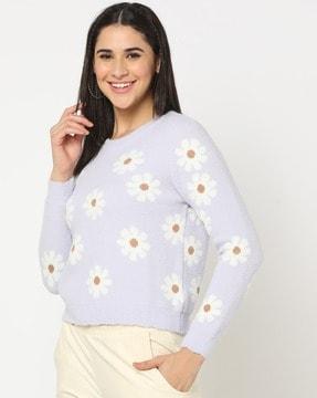 floral pattern pullover