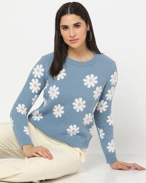 floral pattern pullover