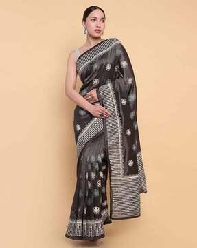 floral pattern saree