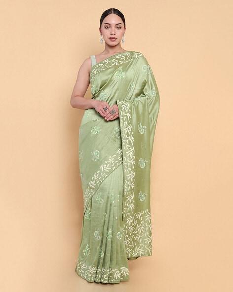 floral pattern saree