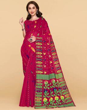 floral pattern saree