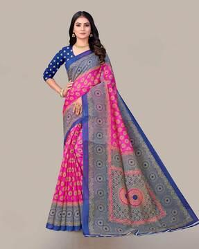 floral pattern saree