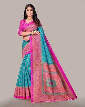 floral pattern saree