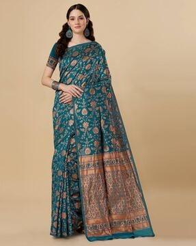 floral pattern saree