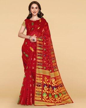 floral pattern saree