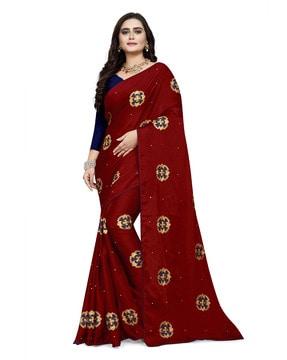 floral pattern saree