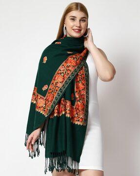 floral pattern stole with tushels