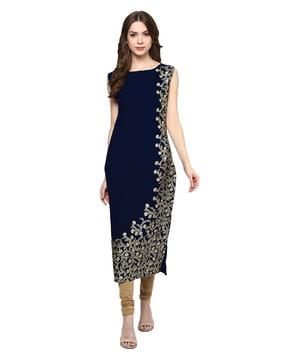 floral pattern straight kurta