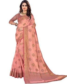 floral pattern traditional saree