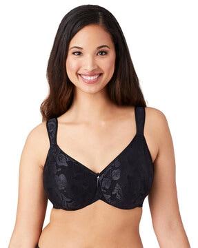 floral pattern under-wired bra