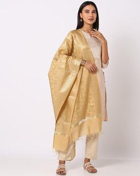 floral pattern zari dupatta