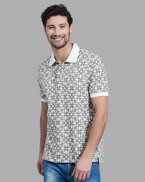 floral polo t-shirt