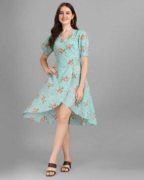 floral print  a-line dress