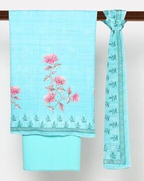 floral print 3-piece dress material