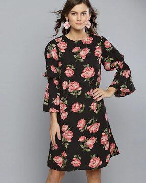 floral print a-line dress