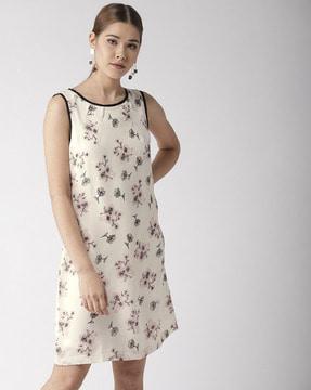 floral print a-line dress