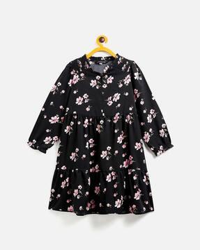 floral print a-line dress