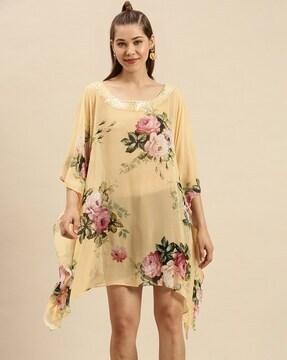 floral print a-line dress