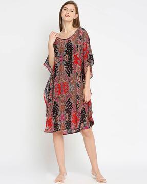 floral print a-line dress