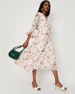 floral print a-line dress