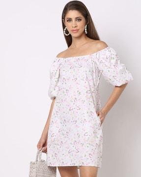 floral print a-line dress