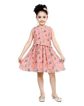 floral print a-line dress