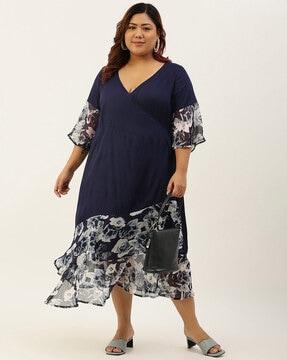 floral print a-line dress