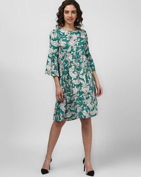 floral print a-line dress