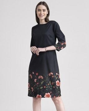 floral print a-line dress