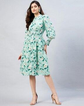 floral print a-line dress