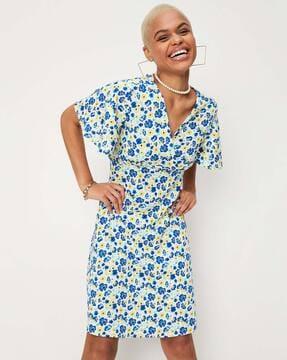 floral print a-line dress