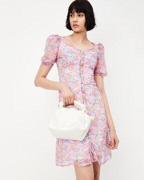 floral print a-line dress