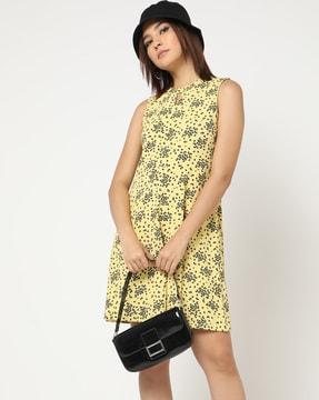 floral print a-line dress