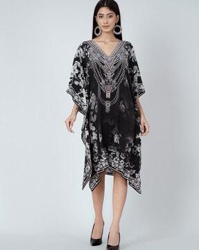 floral print a-line dress