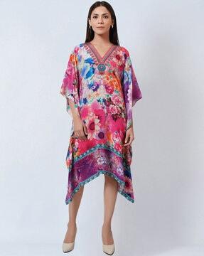 floral print a-line dress