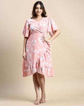 floral print a-line dress