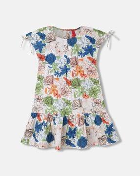 floral print a-line dress