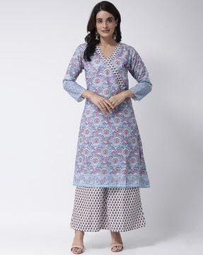 floral print a-line kurta set