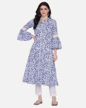 floral print a-line kurta with pants