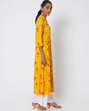 floral print a-line kurta